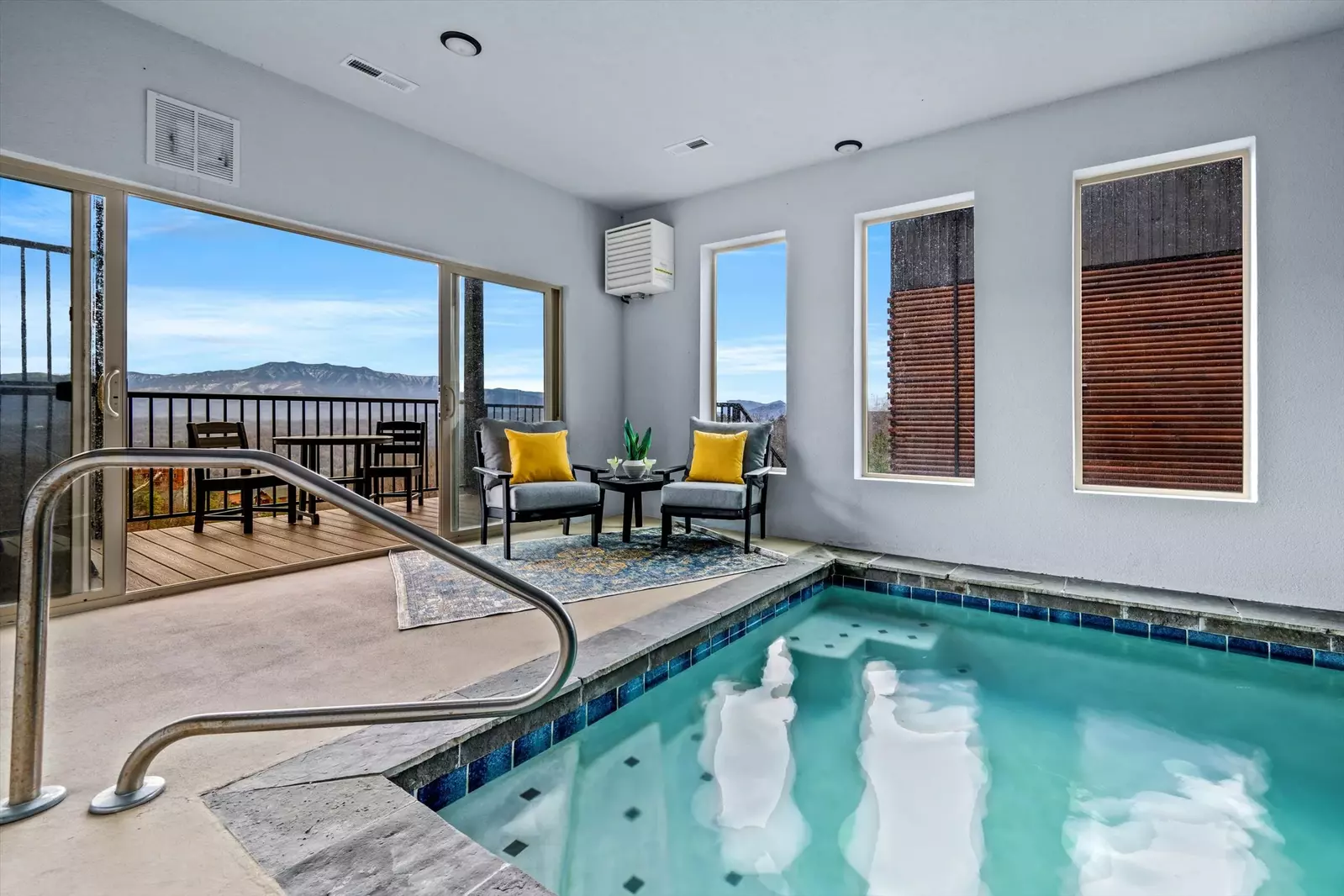cabin with indoor pool
